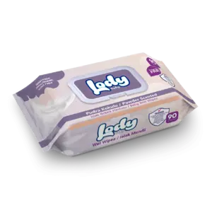 Вологі серветки Аромат пудри 90 шт./пак. Вологі серветки Аромат пудри 90 шт./пак.