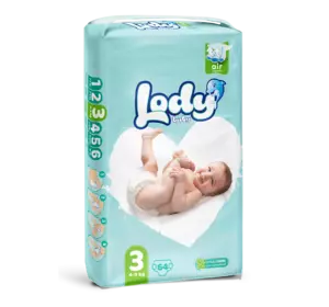 Підгузки дитячі на липучках LODY AIR MEGA Підгузки дитячі на липучках LODY AIR MEGA